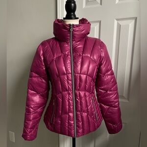 Guess Water-Resistant Puffer Jacket - Berry/Mauve